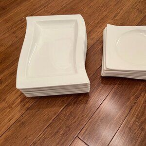 Villeroy & Boch “NewWave” -13 Inch Plates--All White